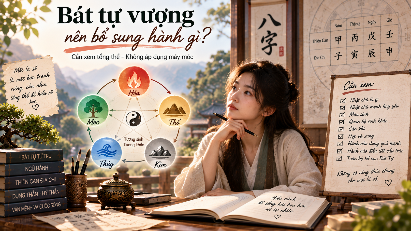 Bát tự vượng nên bổ sung hành gì?
