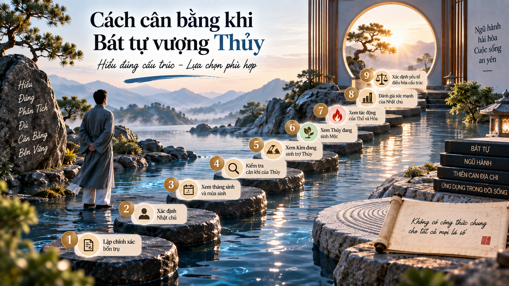 Cách cân bằng khi Bát tự vượng Thủy