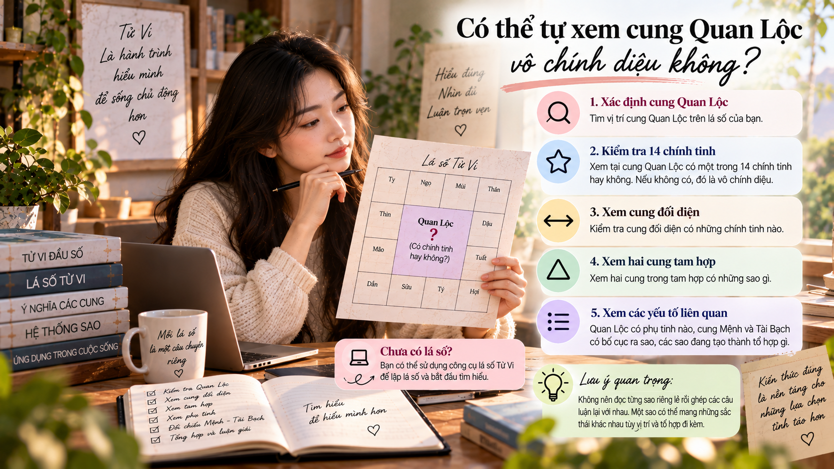 Có thể tự xem cung Quan Lộc vô chính diệu không?