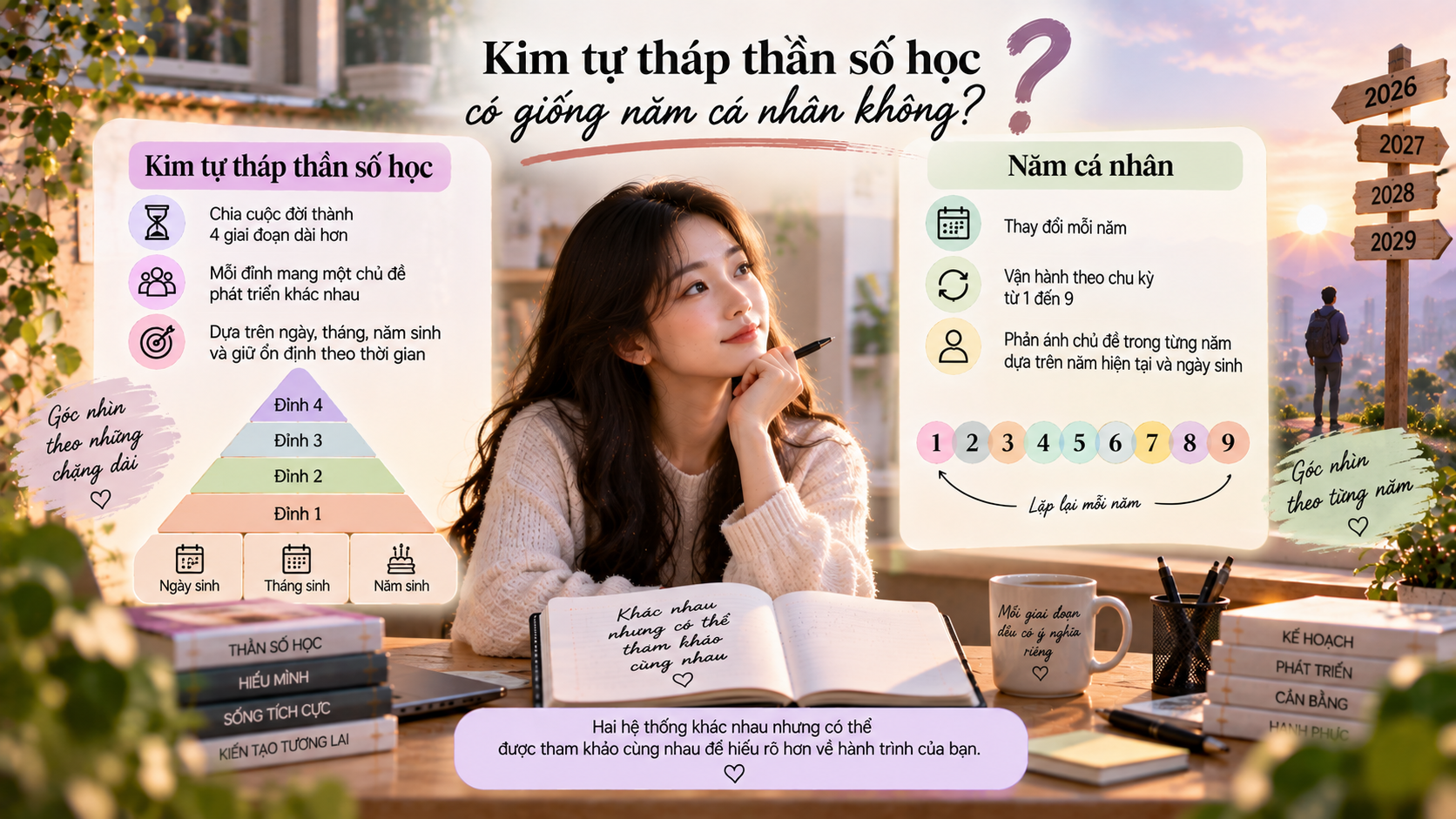 Kim tự tháp thần số học có giống năm cá nhân không?