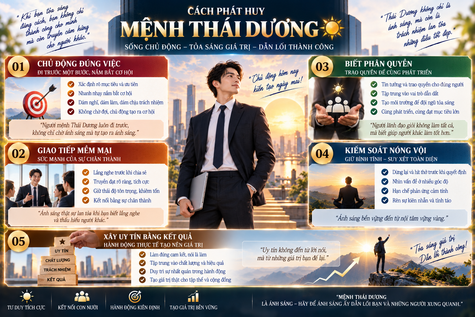 Người mệnh Thái Dương nên phát huy điều gì?