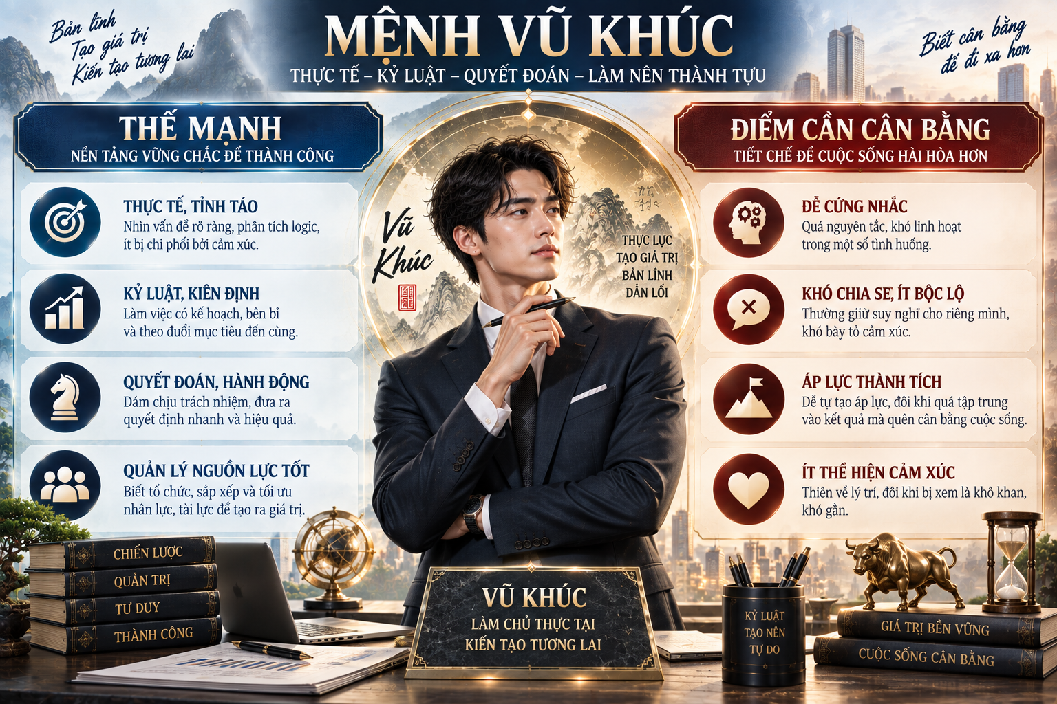 Thế mạnh và điểm cần cân bằng của mệnh Vũ Khúc