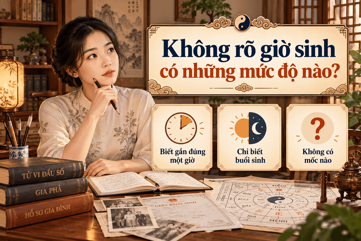 Không rõ giờ sinh có những mức độ nào?