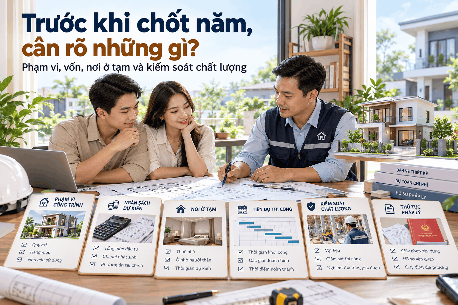 Kế hoạch xây cần rõ những phần nào trước khi chốt năm?