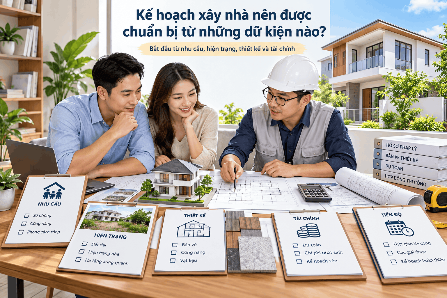 Kế hoạch xây nhà nên được chuẩn bị từ những dữ kiện nào?